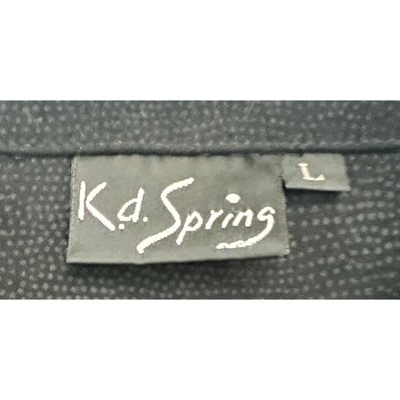 K.d. Spring Women's Zip Front Mixed Media Jacket Black/Tan Size L - Picture 8 of 10